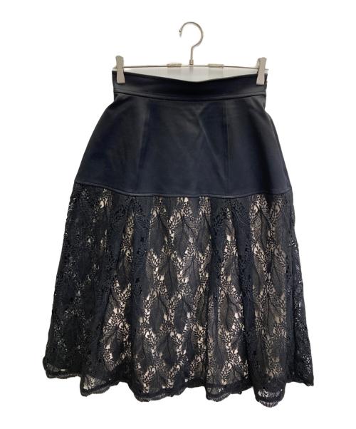 ADORE（アドーア）ADORE (アドーア) リーフレースコンビドームスカート ブラック サイズ:36の古着・服飾アイテム