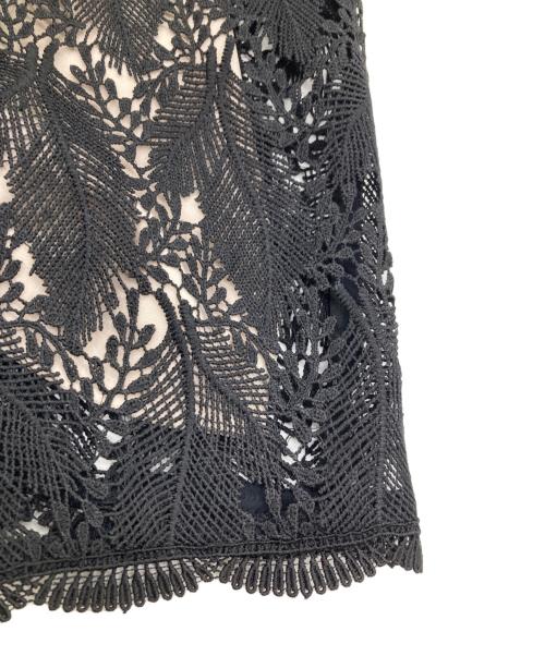 ADORE（アドーア）ADORE (アドーア) リーフレースコンビドームスカート ブラック サイズ:36の古着・服飾アイテム