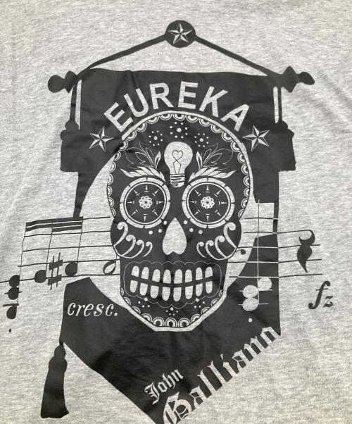 JOHN GALLIANO（ジョンガリアーノ）JOHN GALLIANO (ジョンガリアーノ) 06SSスカルプリントTシャツ グレー サイズ:Lの古着・服飾アイテム