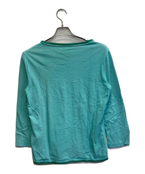 PRADA SPORTS（プラダスポーツ）PRADA SPORTS (プラダスポーツ) クルーネックカットソー ブルー×グリーン サイズ:XXL（レディースサイズ実寸サイズ参照の古着・服飾アイテム