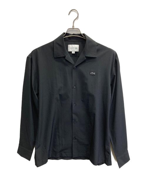 LACOSTE（ラコステ）LACOSTE (ラコステ) ブレイサブルオープンネックシャツ ブラック サイズ:38の古着・服飾アイテム