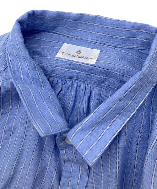 gardens of paradise（ガーデンズオブパラダイス）gardens of paradise (ガーデンズオブパラダイス) リネンコットンシャツ ブルー サイズ:4の古着・服飾アイテム