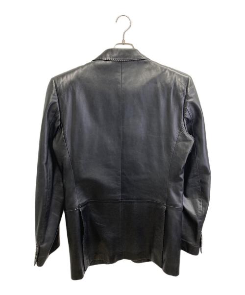 Yves Saint Laurent Rive Gauche（イヴ・サンローラン リヴ・ゴーシュ）Yves Saint Laurent Rive Gauche (イヴ・サンローラン リヴ・ゴーシュ) シープレザー3Bジャケット ブラック サイズ:50の古着・服飾アイテム