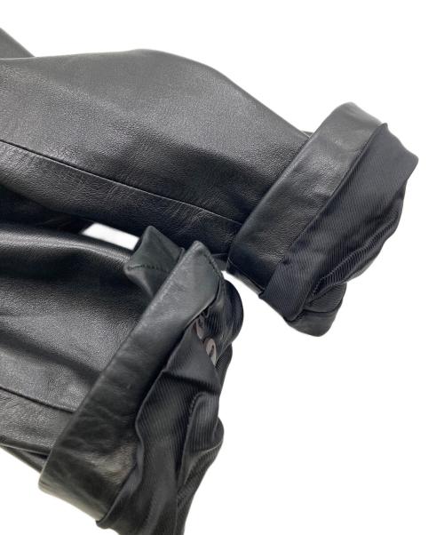 Yves Saint Laurent Rive Gauche（イヴ・サンローラン リヴ・ゴーシュ）Yves Saint Laurent Rive Gauche (イヴ・サンローラン リヴ・ゴーシュ) シープレザー3Bジャケット ブラック サイズ:50の古着・服飾アイテム