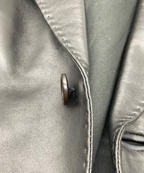 Yves Saint Laurent Rive Gauche（イヴ・サンローラン リヴ・ゴーシュ）Yves Saint Laurent Rive Gauche (イヴ・サンローラン リヴ・ゴーシュ) シープレザー3Bジャケット ブラック サイズ:50の古着・服飾アイテム