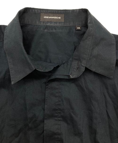 KRIS VAN ASSCHE（クリス ヴァン アッシュ）KRIS VAN ASSCHE (クリス ヴァン アッシュ) 比翼シャツ ネイビー サイズ:48の古着・服飾アイテム
