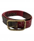 DOLCE & GABBANAドルチェ＆ガッバーナ）の古着「OLD スタッズベルト【イタリア製】」｜レッド