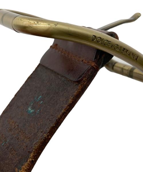 DOLCE & GABBANA（ドルチェ＆ガッバーナ）DOLCE & GABBANA (ドルチェ＆ガッバーナ) OLD スタッズベルト【イタリア製】 レッド サイズ:95CMの古着・服飾アイテム