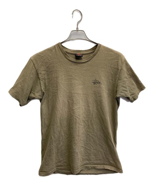 stussy（ステューシー）stussy (ステューシー) 00s Crown×SS Link Tee オリーブ サイズ:Mの古着・服飾アイテム