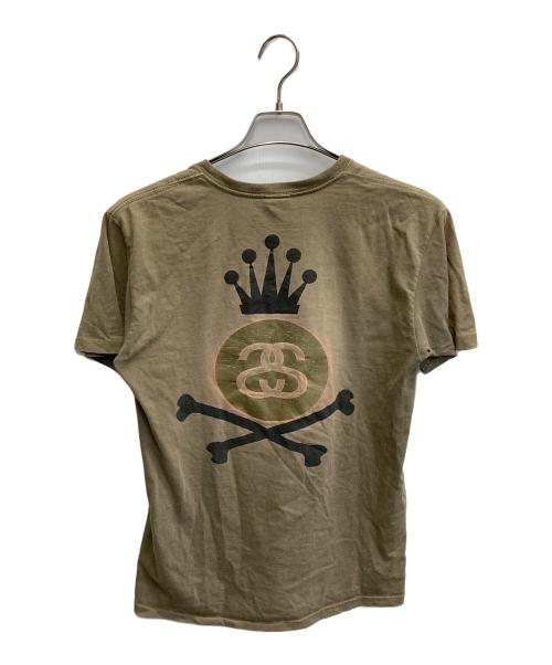 stussy（ステューシー）stussy (ステューシー) 00s Crown×SS Link Tee オリーブ サイズ:Mの古着・服飾アイテム