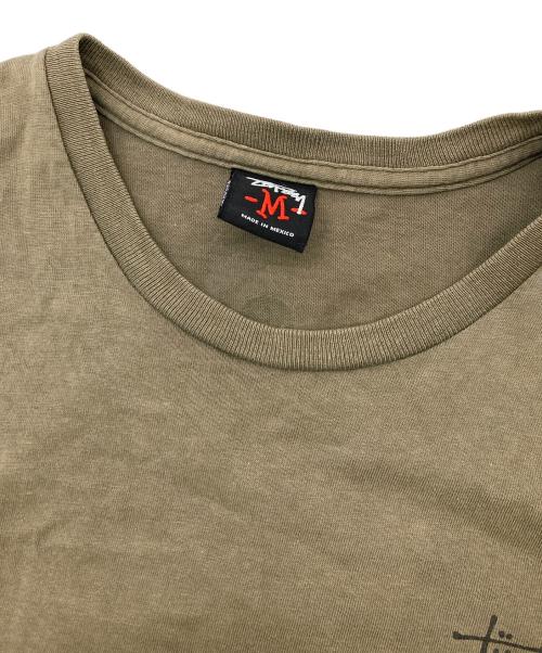 stussy（ステューシー）stussy (ステューシー) 00s Crown×SS Link Tee オリーブ サイズ:Mの古着・服飾アイテム