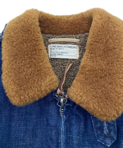 FULLCOUNT（フルカウント）FULLCOUNT (フルカウント) B-10型 デニムフライトジャケット インディゴ×ブラウン サイズ:FREEの古着・服飾アイテム
