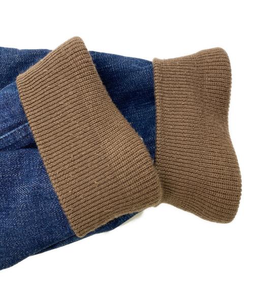 FULLCOUNT（フルカウント）FULLCOUNT (フルカウント) B-10型 デニムフライトジャケット インディゴ×ブラウン サイズ:FREEの古着・服飾アイテム