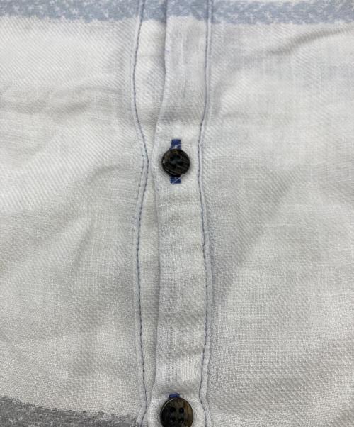 plantation（プランテーション）plantation (プランテーション) Linen Blend Check Dress Tunic ホワイト×ブルー サイズ:Mの古着・服飾アイテム