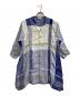 plantation（プランテーション）の古着「Linen Blend Check Dress Tunic」｜ホワイト×ブルー