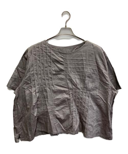 YACCO MARICARD（ヤッコマリカルド）YACCO MARICARD (ヤッコマリカルド) ピンタックデザインブラウス グレー サイズ:Nの古着・服飾アイテム