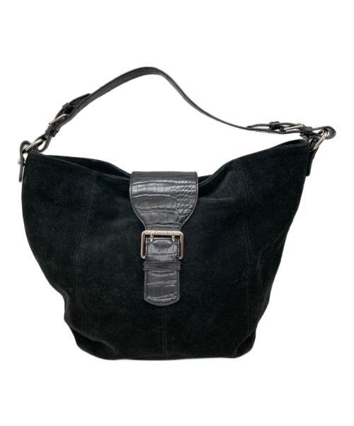 LAUREN RALPH LAUREN（ローレンラルフローレン）LAUREN RALPH LAUREN (ローレンラルフローレン) オールドスウェードハンドバッグ ブラックの古着・服飾アイテム