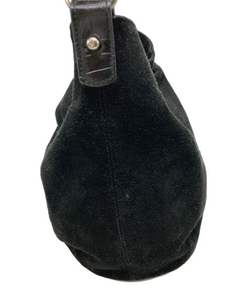 LAUREN RALPH LAUREN（ローレンラルフローレン）LAUREN RALPH LAUREN (ローレンラルフローレン) オールドスウェードハンドバッグ ブラックの古着・服飾アイテム
