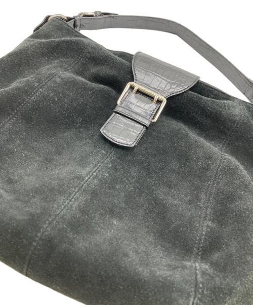 LAUREN RALPH LAUREN（ローレンラルフローレン）LAUREN RALPH LAUREN (ローレンラルフローレン) オールドスウェードハンドバッグ ブラックの古着・服飾アイテム