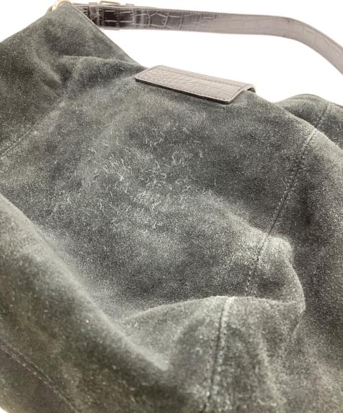 LAUREN RALPH LAUREN（ローレンラルフローレン）LAUREN RALPH LAUREN (ローレンラルフローレン) オールドスウェードハンドバッグ ブラックの古着・服飾アイテム