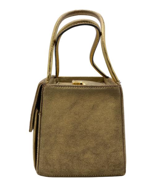 Salvatore Ferragamo（サルヴァトーレ フェラガモ）Salvatore Ferragamo (サルヴァトーレ フェラガモ) ボックス パーティーハンドバック ゴールドの古着・服飾アイテム