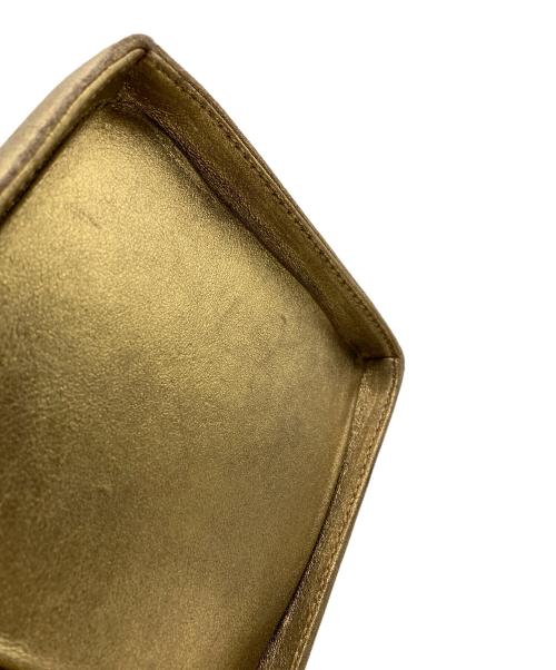 Salvatore Ferragamo（サルヴァトーレ フェラガモ）Salvatore Ferragamo (サルヴァトーレ フェラガモ) ボックス パーティーハンドバック ゴールドの古着・服飾アイテム