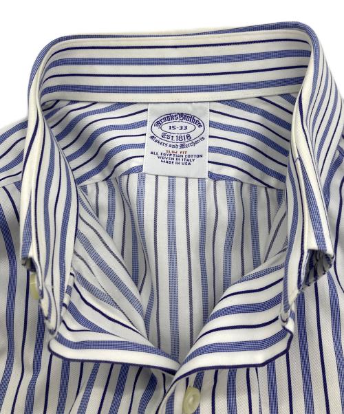 BROOKS BROTHERS（ブルックスブラザーズ）BROOKS BROTHERS (ブルックスブラザーズ) USA製 ストライプシャツ ブルー×ホワイト サイズ:15-33の古着・服飾アイテム