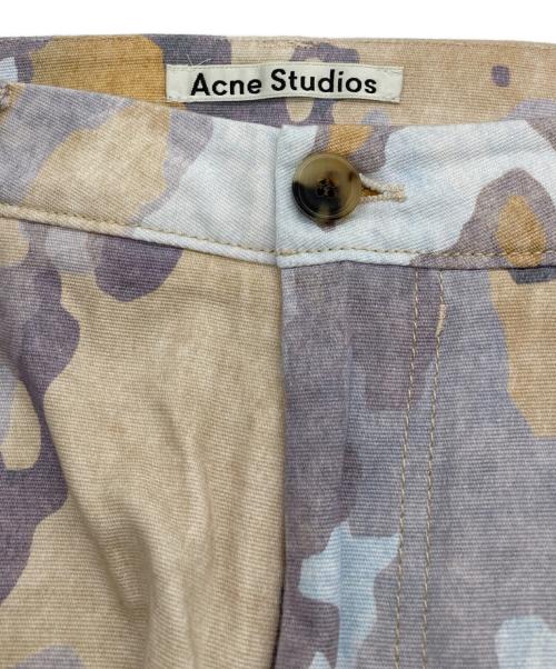 Acne studios（アクネ ストゥディオス）ACNE STUDIOS (アクネ ストゥディオス) ALLAN SH PRINT ハーフパンツ オレンジ×ブルー サイズ:46の古着・服飾アイテム