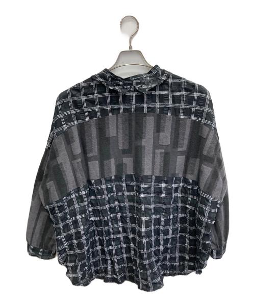 FRAPBOIS（フラボア）FRAPBOIS (フラボア) ソフトチェック ブラウス シャツ ブラック サイズ:1の古着・服飾アイテム