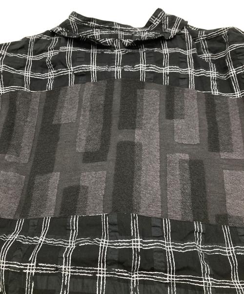 FRAPBOIS（フラボア）FRAPBOIS (フラボア) ソフトチェック ブラウス シャツ ブラック サイズ:1の古着・服飾アイテム