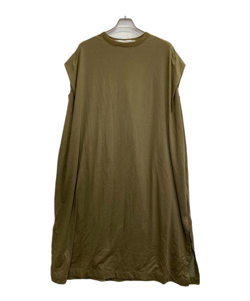 COGTHEBIGSMOKE（コグザビッグスモーク）COGTHEBIGSMOKE (コグザビッグスモーク) JOHANNA DRESS/カットソーワンピース カーキ サイズ:10 未使用品の古着・服飾アイテム
