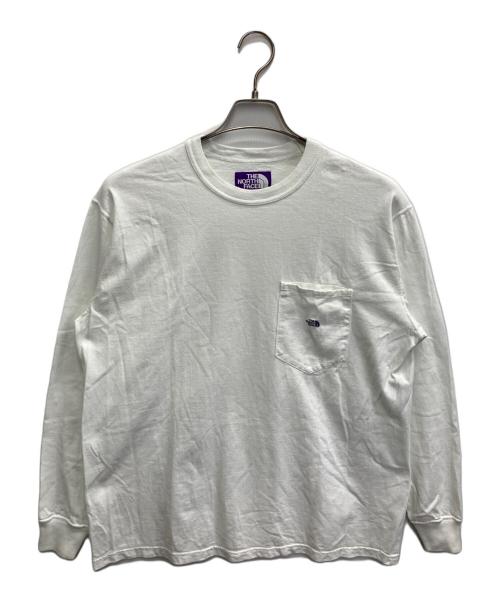 THE NORTHFACE PURPLELABEL（ザ・ノースフェイス パープルレーベル）THE NORTHFACE PURPLELABEL (ザ・ノースフェイス パープルレーベル) 7oz Long Sleeve Pocket Tee/長袖カットソー ホワイト サイズ:Mの古着・服飾アイテム