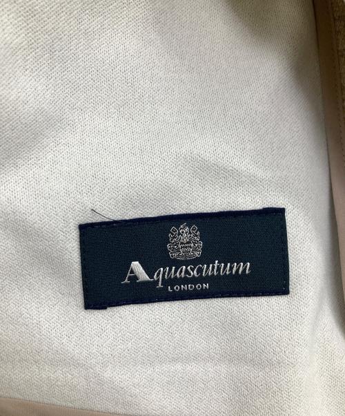 Aquascutum（アクアスキュータム）Aquascutum (アクアスキュータム) ノーカラー ジャージジャケット ベージュ サイズ:10の古着・服飾アイテム