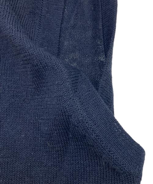 PICONE（ピッコーネ）PICONE (ピッコーネ) 麻混ロングニットベスト ネイビー サイズ:38の古着・服飾アイテム