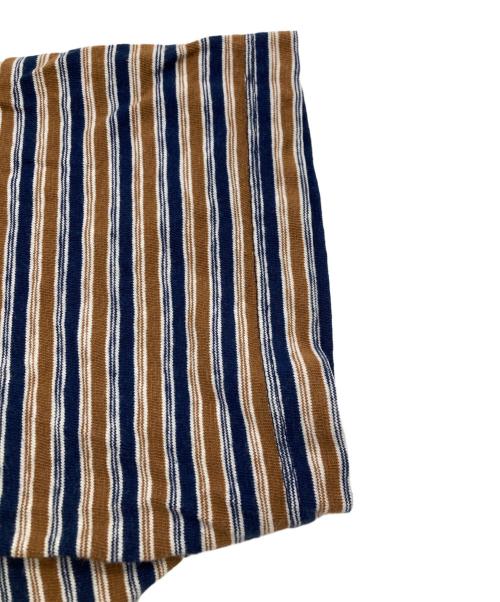 45R（フォーティファイブ・アール）45R (フォーティファイブ・アール) ボーダーカットソー ネイビー×ブラウン サイズ:1の古着・服飾アイテム