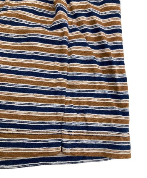 45R（フォーティファイブ・アール）45R (フォーティファイブ・アール) ボーダーカットソー ネイビー×ブラウン サイズ:1の古着・服飾アイテム