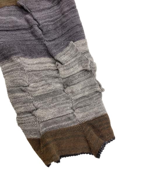 FUGA FUGA（フーガフーガ）FUGA FUGA (フーガフーガ) デザインカーディガン ブラウン×ブラック サイズ:Freeの古着・服飾アイテム