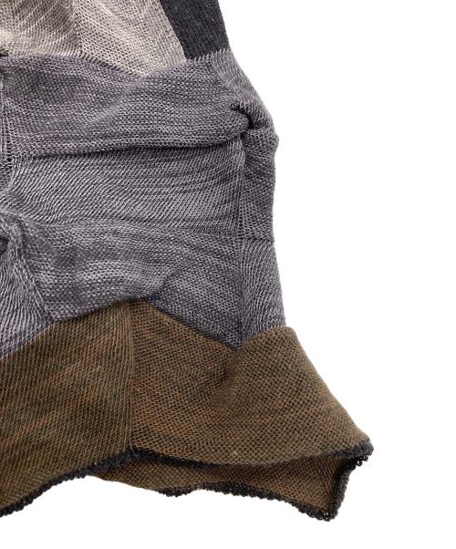 FUGA FUGA（フーガフーガ）FUGA FUGA (フーガフーガ) デザインカーディガン ブラウン×ブラック サイズ:Freeの古着・服飾アイテム