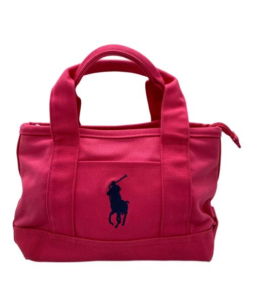 POLO RALPH LAUREN（ポロ・ラルフローレン）POLO RALPH LAUREN (ポロ・ラルフローレン) ハンドバッグ ピンクの古着・服飾アイテム