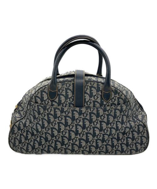 Christian Dior（クリスチャン ディオール）Christian Dior (クリスチャン ディオール) トロッターパターンダブルサドルハンドバック ネイビーの古着・服飾アイテム