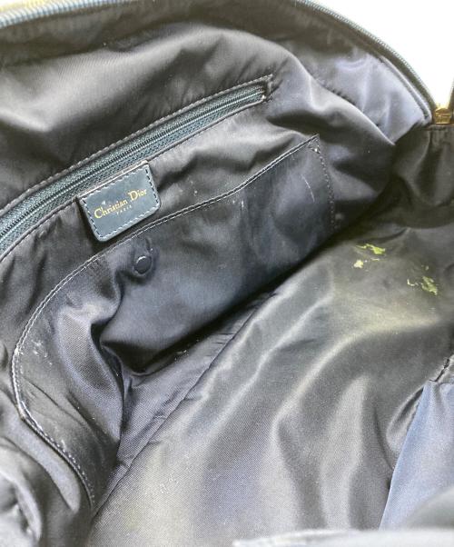 Christian Dior（クリスチャン ディオール）Christian Dior (クリスチャン ディオール) トロッターパターンダブルサドルハンドバック ネイビーの古着・服飾アイテム