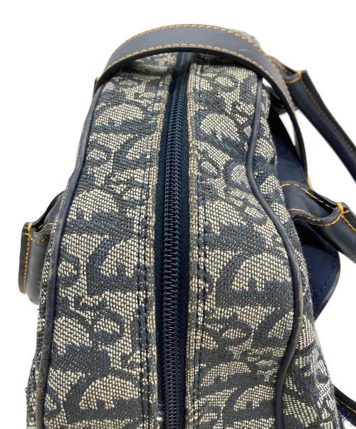 Christian Dior（クリスチャン ディオール）Christian Dior (クリスチャン ディオール) トロッターパターンダブルサドルハンドバック ネイビーの古着・服飾アイテム