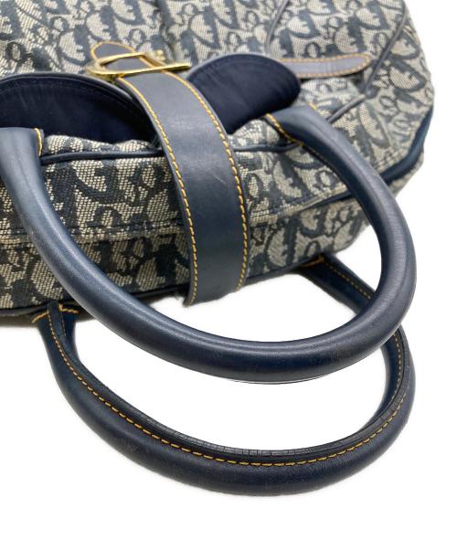 Christian Dior（クリスチャン ディオール）Christian Dior (クリスチャン ディオール) トロッターパターンダブルサドルハンドバック ネイビーの古着・服飾アイテム