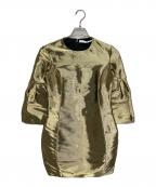 Christian Diorクリスチャン ディオール）の古着「メタリックコクーンワンピース」｜ゴールド