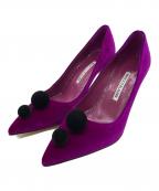 Manolo Blahnikマノロブラニク）の古着「ベルベット ハイヒールパンプス」｜パープル