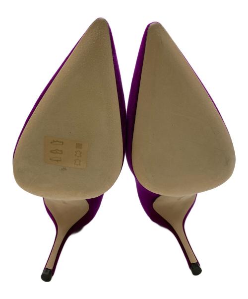 Manolo Blahnik（マノロブラニク）Manolo Blahnik (マノロブラニク) ベルベット ハイヒールパンプス パープル サイズ:37の古着・服飾アイテム