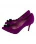 Manolo Blahnik (マノロブラニク) ベルベット ハイヒールパンプス パープル サイズ:37：8000円