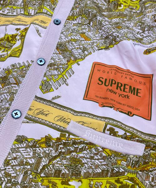 SUPREME（シュプリーム）Supreme (シュプリーム) 23AW SILK MAP CARDIGAN ピンク サイズ:Ｍの古着・服飾アイテム