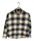 SUPREMEシュプリーム）の古着「22SS Brushed Plaid Flannel Shirt」｜オリーブ×ホワイト