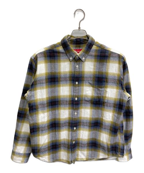 SUPREME（シュプリーム）Supreme (シュプリーム) 22SS Brushed Plaid Flannel Shirt オリーブ×ホワイト サイズ:Sの古着・服飾アイテム